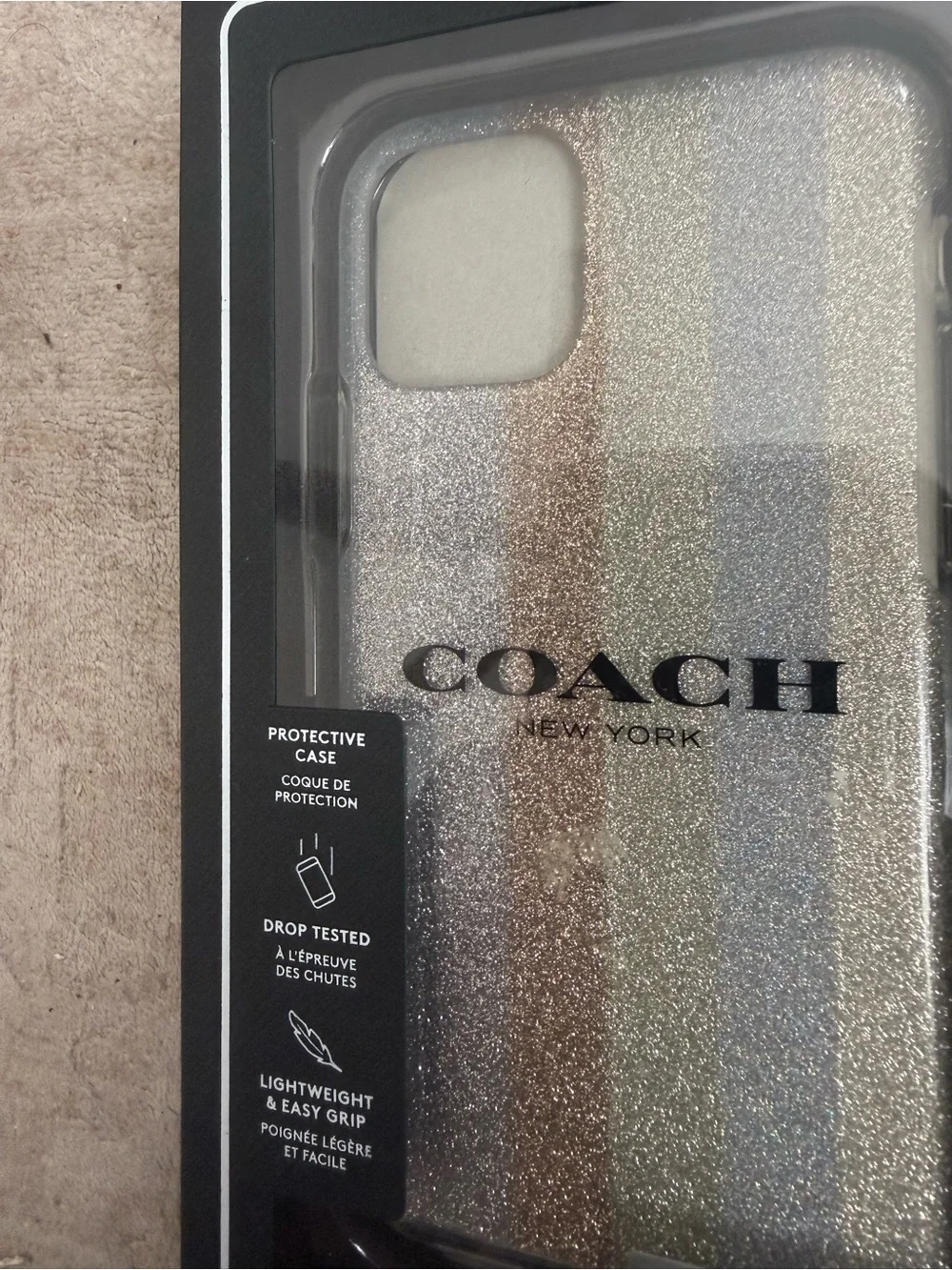 COACH Glitter Stripe iPhone 11 Pro Case